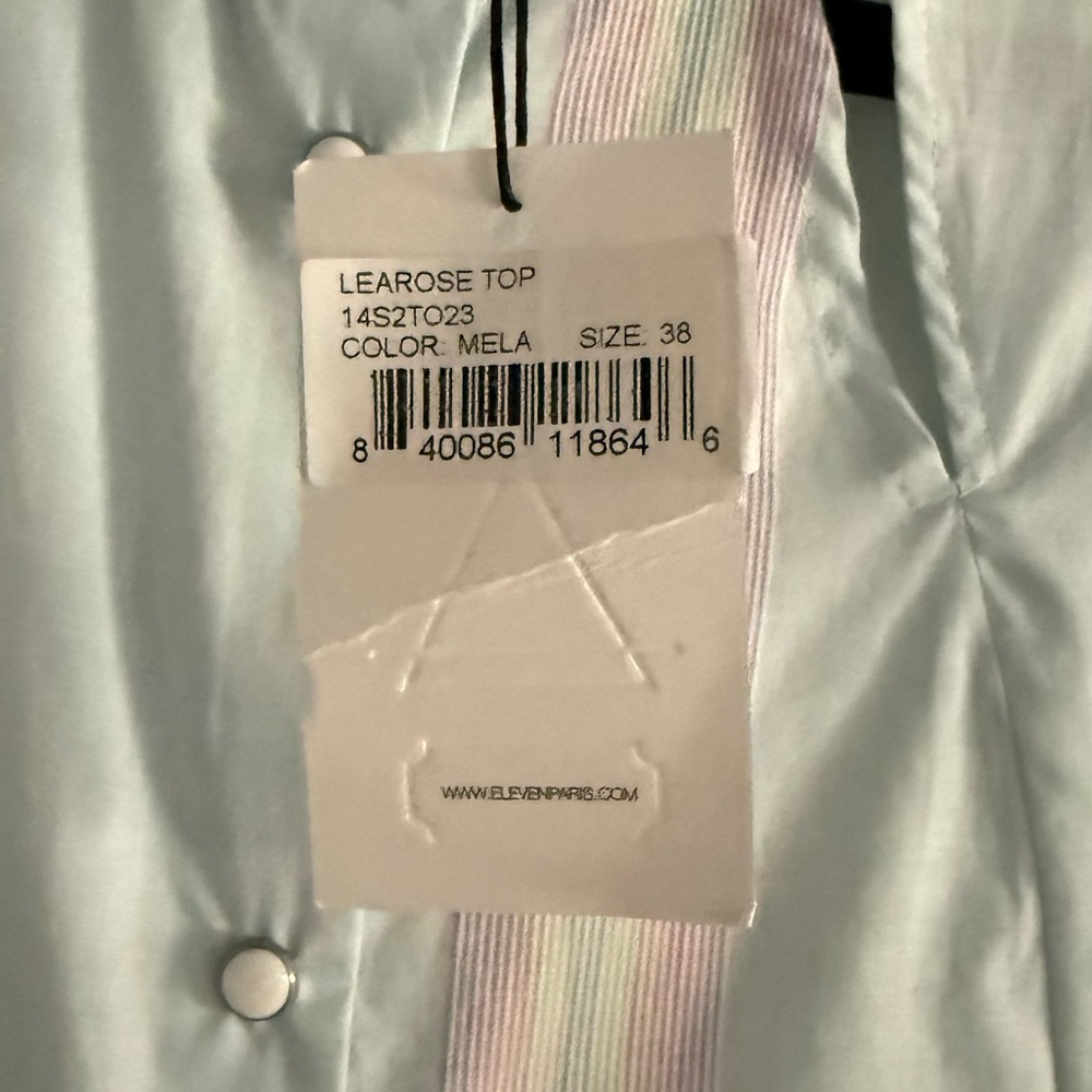NEW Eleven Paris Light Blue Sleeveless Top - Picture 2 of 3